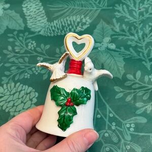 Love Doves Porcelain Christmas  Bell!